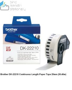 Contoh alat tulis P-touch Tape Brother DK-22210 Continuous Length Paper Tape 29mm 30.48m dan gambarnya