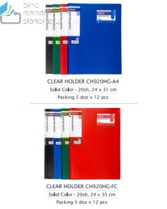 e-catalogue gambar atk Kenko CH920HG A4 Clear Holder Map Pelindung Berkas