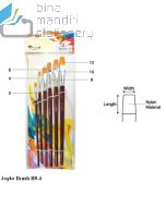 Gambar Kuas Lukis Cat Air Cat Minyak Akrilik Set Flat Joyko Brush BR-4 (Flat) merek Joyko